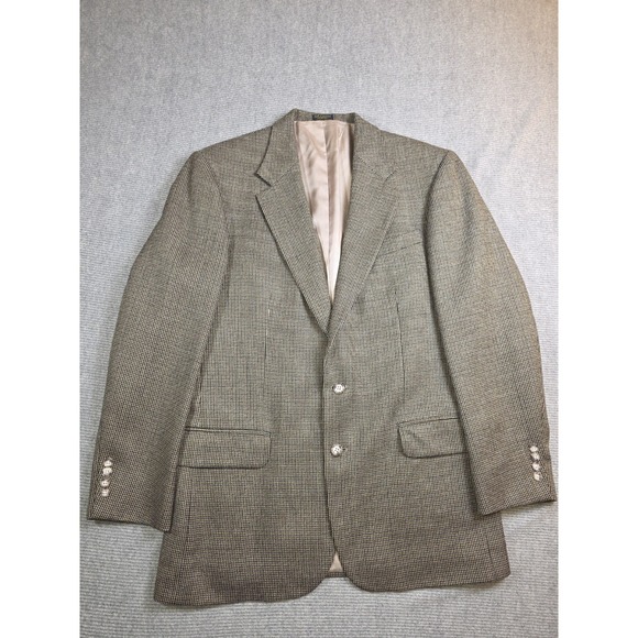 Oscar de la Renta Other - Oscar De La Renta Blazer Jacket Brown Tweed 100% Wool Men's 42L